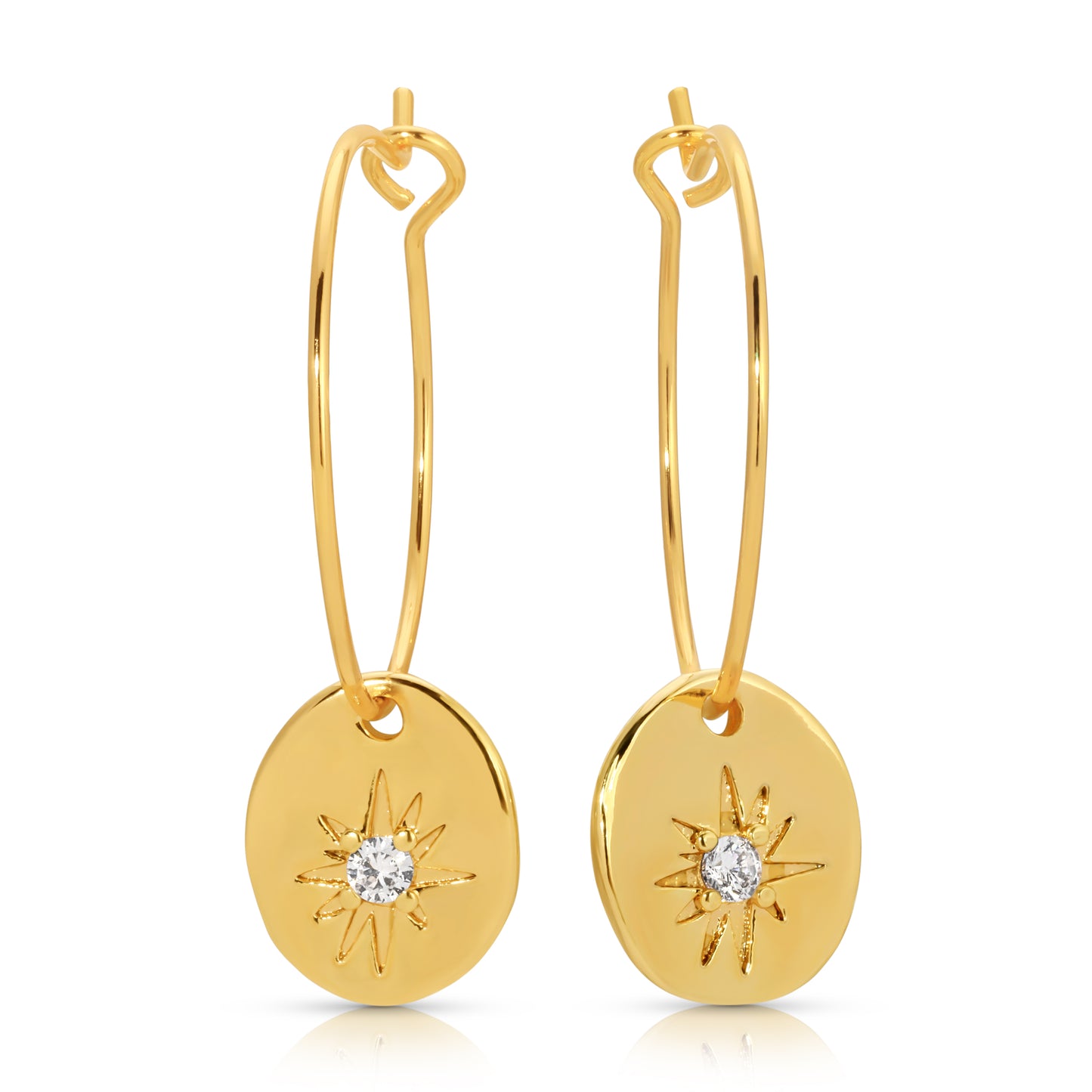 ER-565 | Twinkle and Shine Hoop CZ Earrings