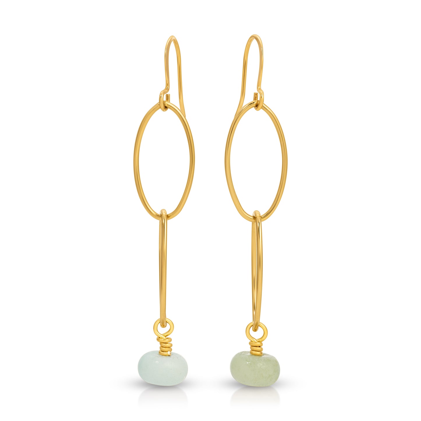Amazonite Link Dangle Earrings