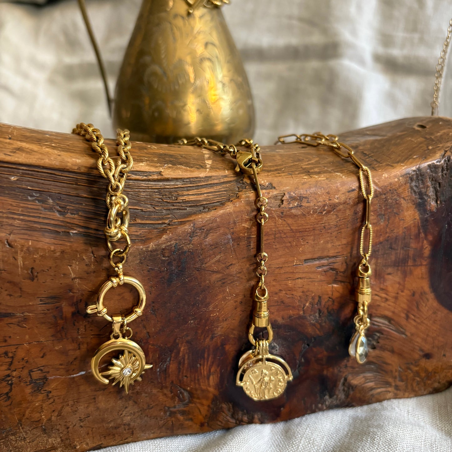 NK-671 | Celestial Double Mariner Clasp Necklace