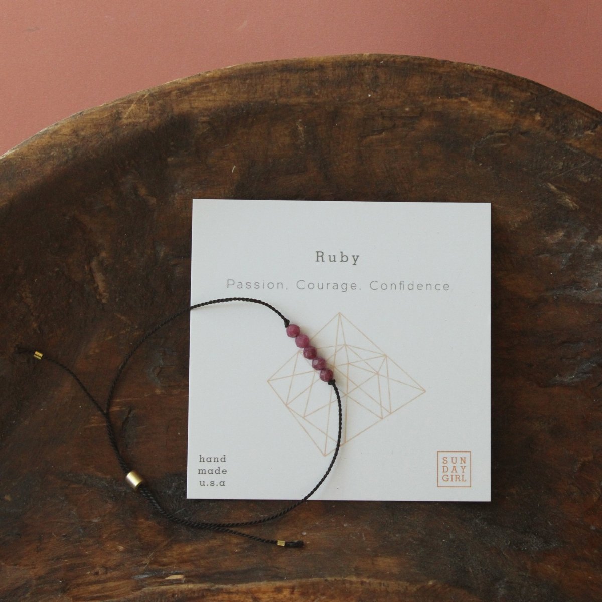 CGB - RUB | Crystal Intention Bracelet - Ruby - Sunday Girl by Amy DiLamarraBracelet