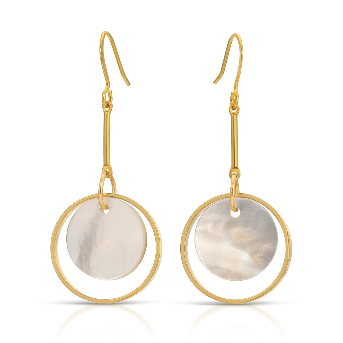 ER - 332 | Chella Shell Geometric Drop Shell Earrings - Sunday Girl by Amy DiLamarraEarrings