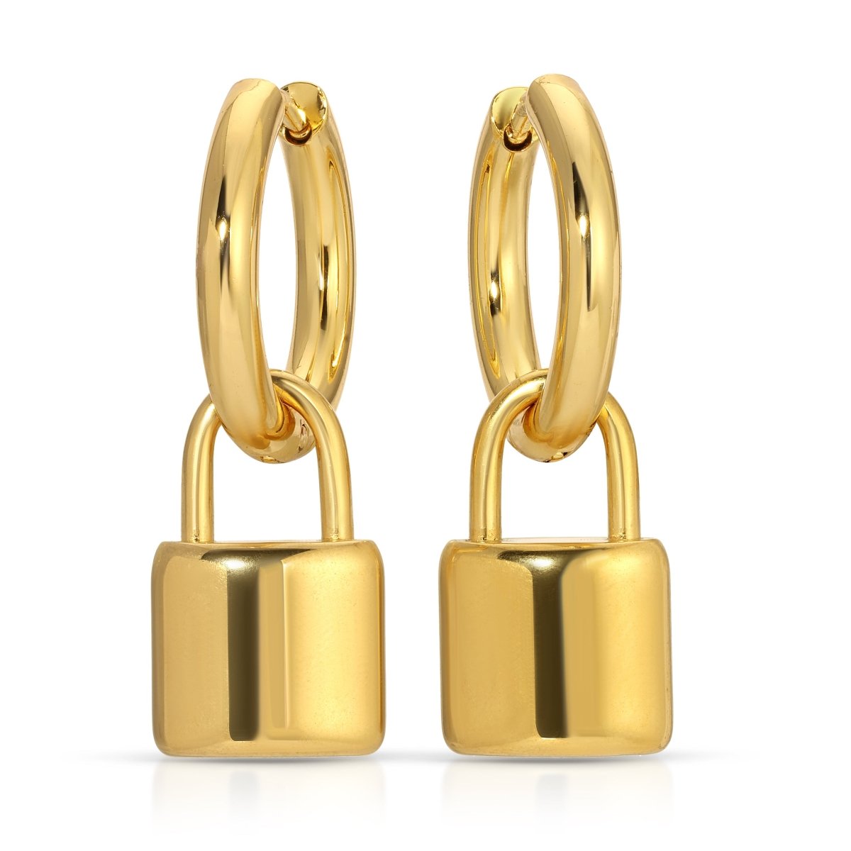 ER - 472 |Padlock Chubby Hoop Earrings - Sunday Girl by Amy DiLamarraEarrings