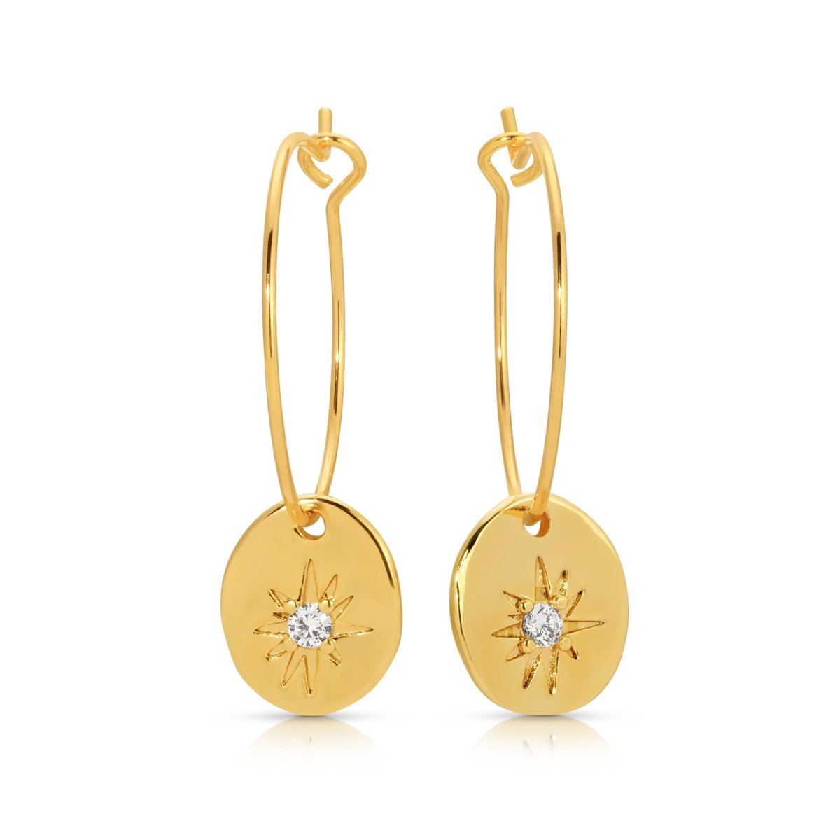 ER - 565 | Twinkle and Shine Hoop CZ Earrings - Sunday Girl by Amy DiLamarraEarrings