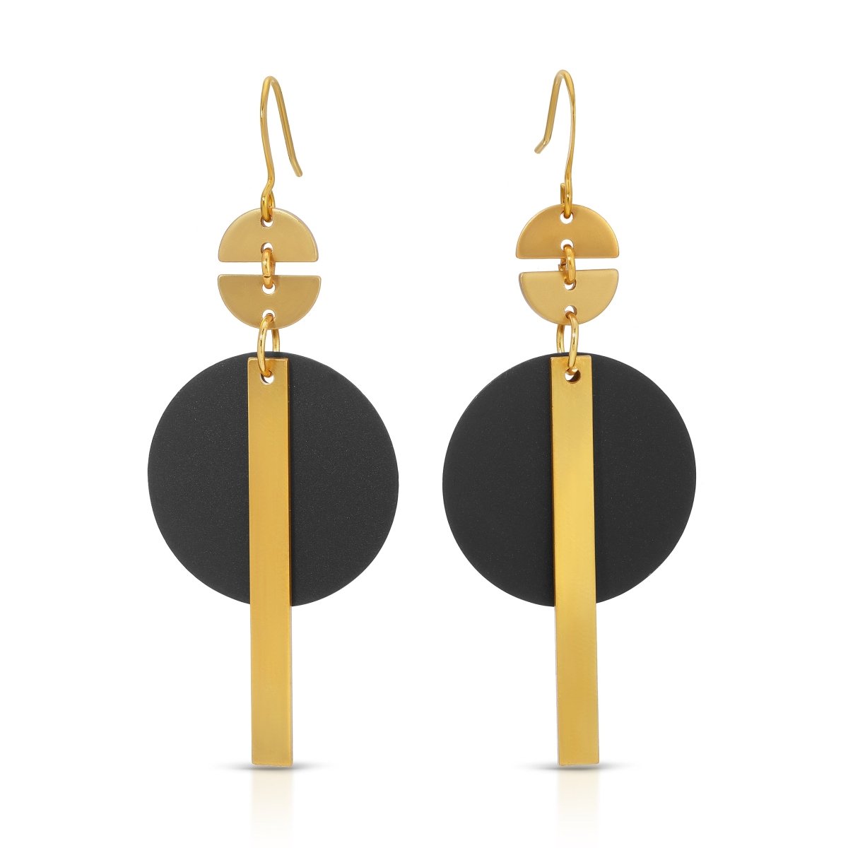 ER - 594 | Kelli 2 tone geo earrings - Sunday Girl by Amy DiLamarraEarrings