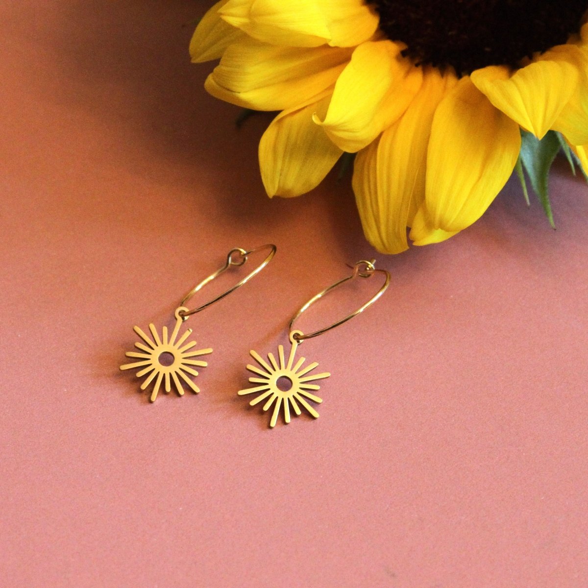 ER - 687 | | Bright Star Hoop - Sunday Girl by Amy DiLamarraEarrings