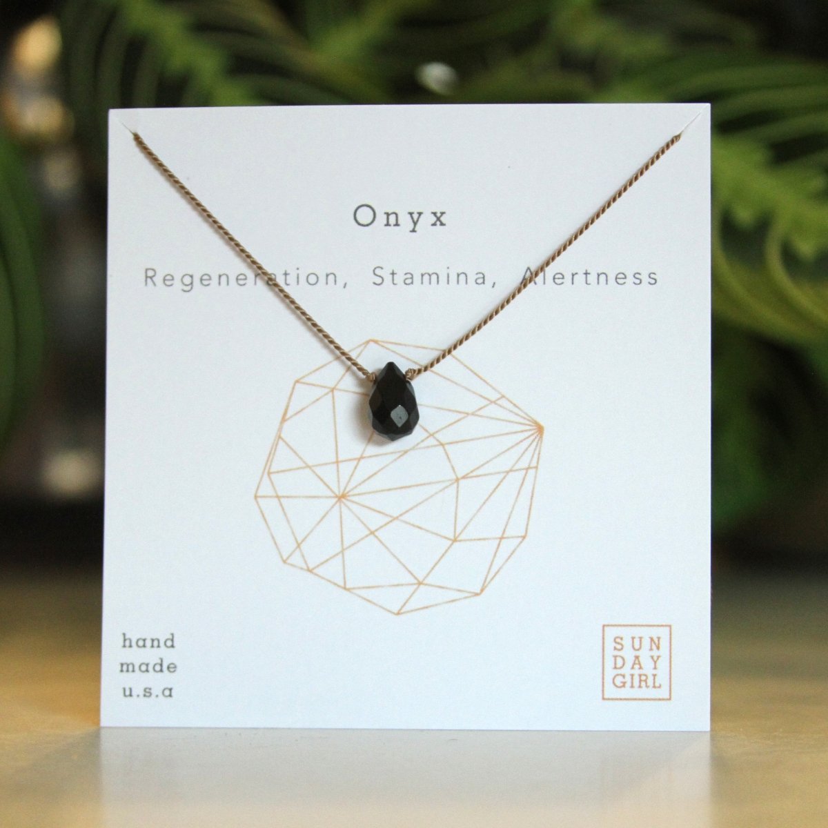 Healing Crystals and Stones Necklace in Onyx - Sunday Girl by Amy DiLamarraNecklace