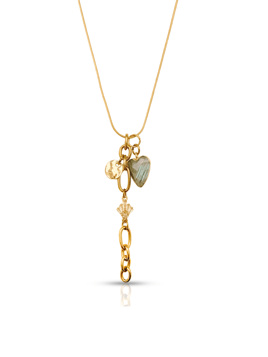 Heart Chain Mix Y-Necklace - Sunday Girl by Amy DiLamarraNecklaces