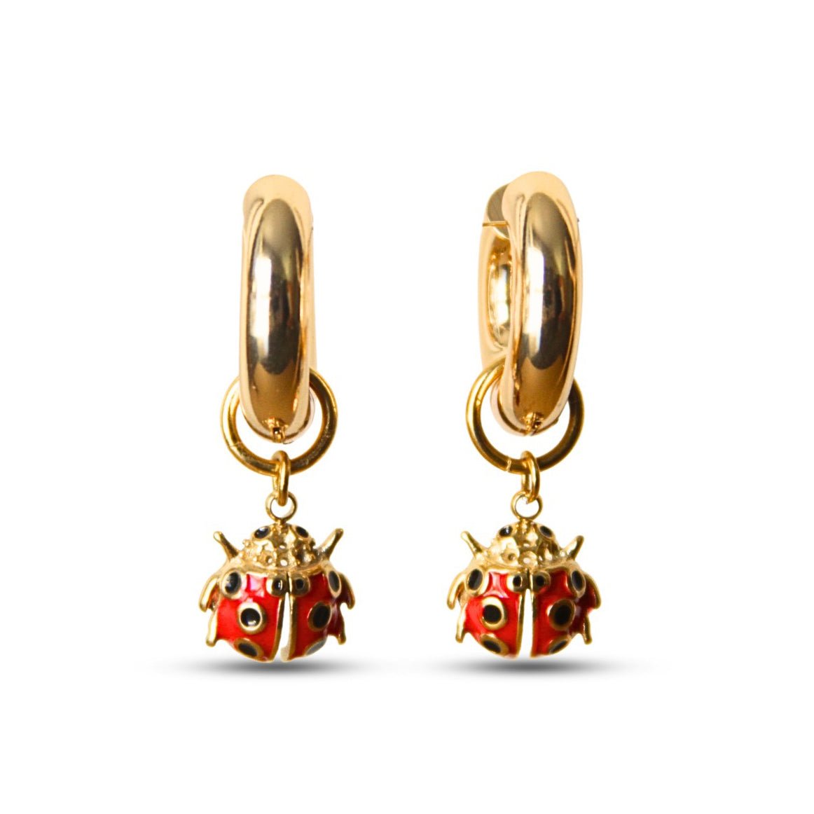 Ladybug Chunky Hoops - Sunday Girl by Amy DiLamarraEarrings