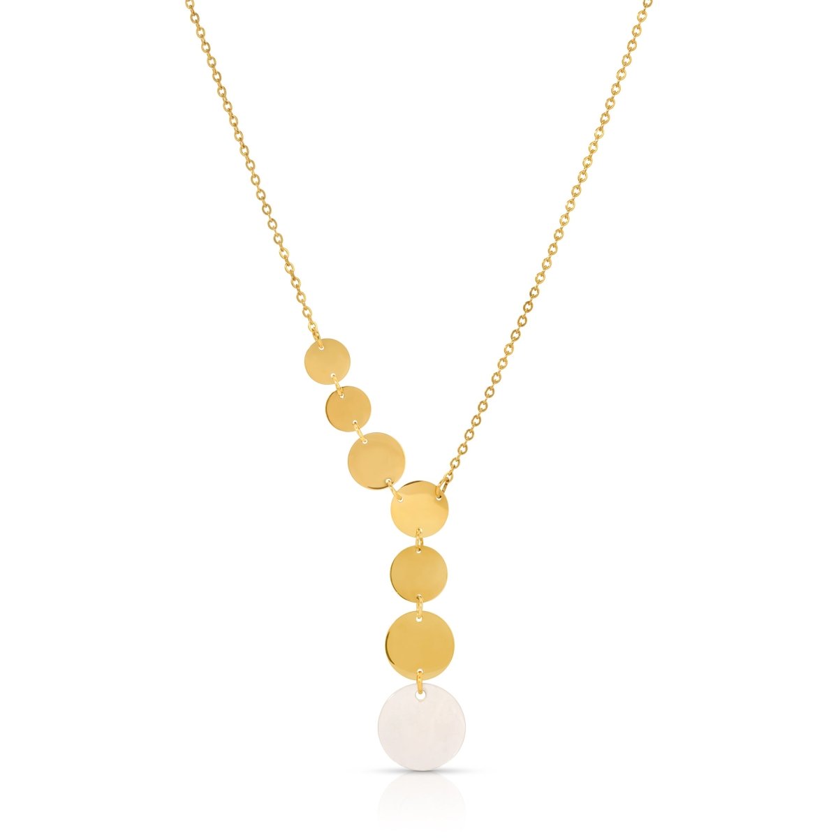 NK - 417 | Paola Asymmetrical 2 tone Geo - Chic Necklace - Sunday Girl by Amy DiLamarraNecklaces