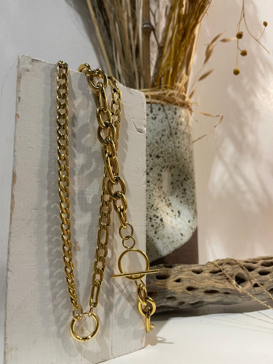 NK - 435 | Vivienne Chunky Chain Toggle Necklace - Sunday Girl by Amy DiLamarraNecklaces