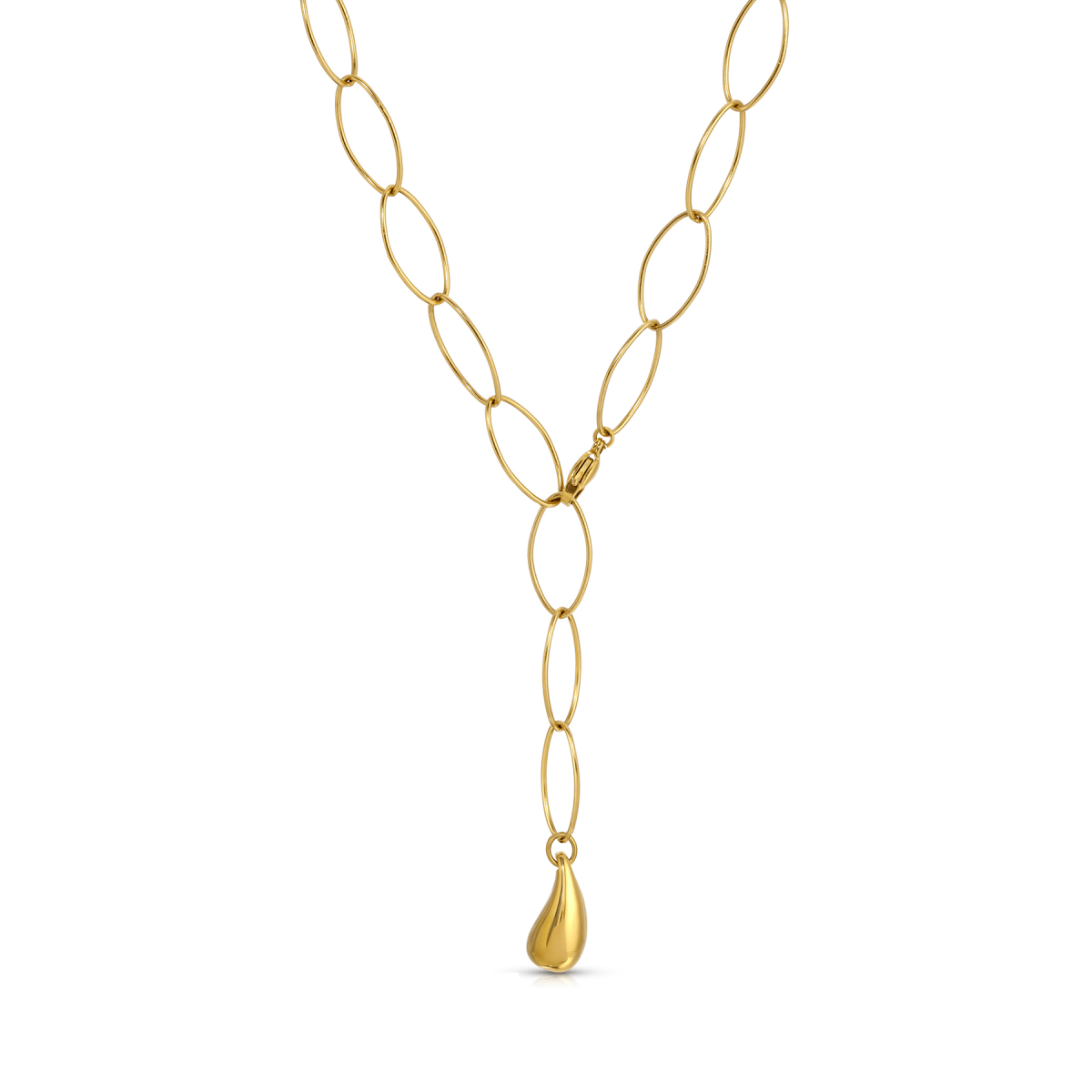 NK - 640 | Lg Dew Drop on Oval Link Chain - Sunday Girl by Amy DiLamarraNecklace