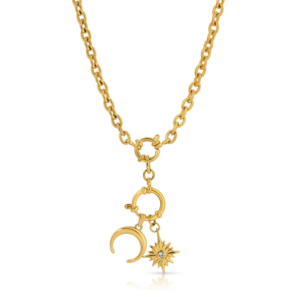 NK - 671 | Celestial Double Mariner Clasp Necklace - Sunday Girl by Amy DiLamarraNecklace