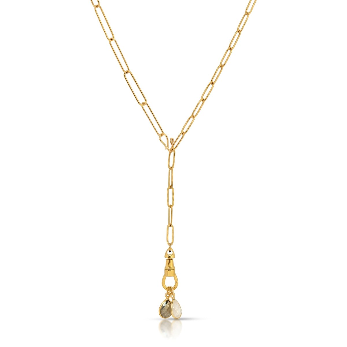 NK - 676 | Dual Gem Swivel Clasp Lariat - Sunday Girl by Amy DiLamarraNecklaces