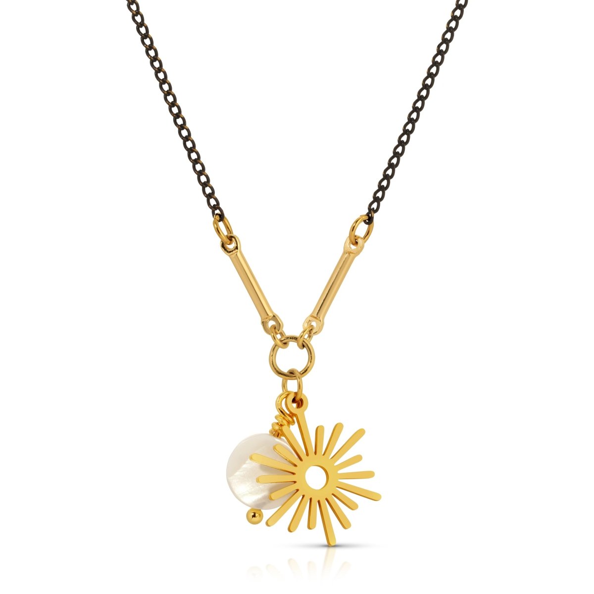 NK - 679 | 2 Black Star & Moon Necklace - Sunday Girl by Amy DiLamarraNecklace