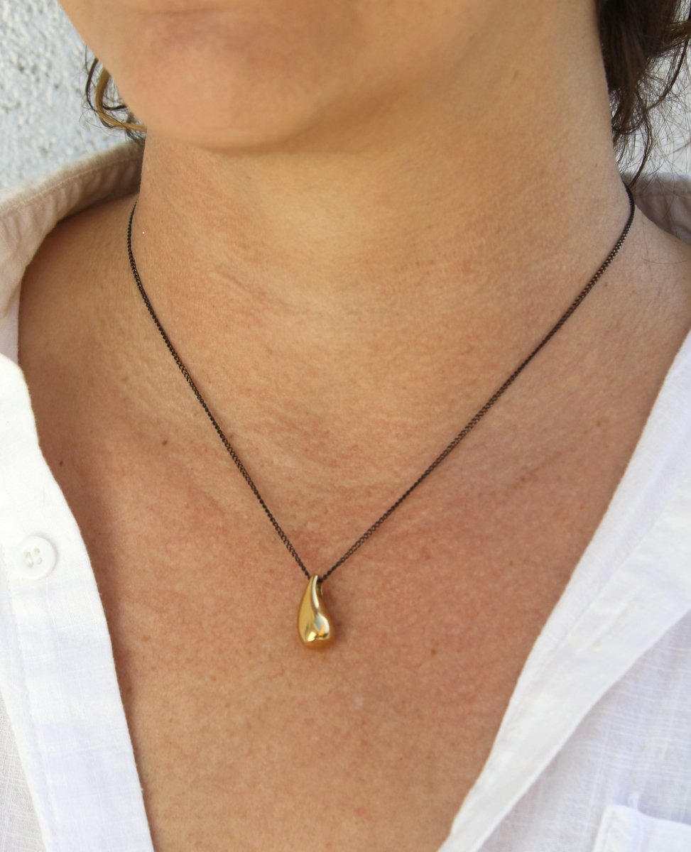 NK - 685 | 2 - Tone Dew Drop Necklace - Sunday Girl by Amy DiLamarraNecklace