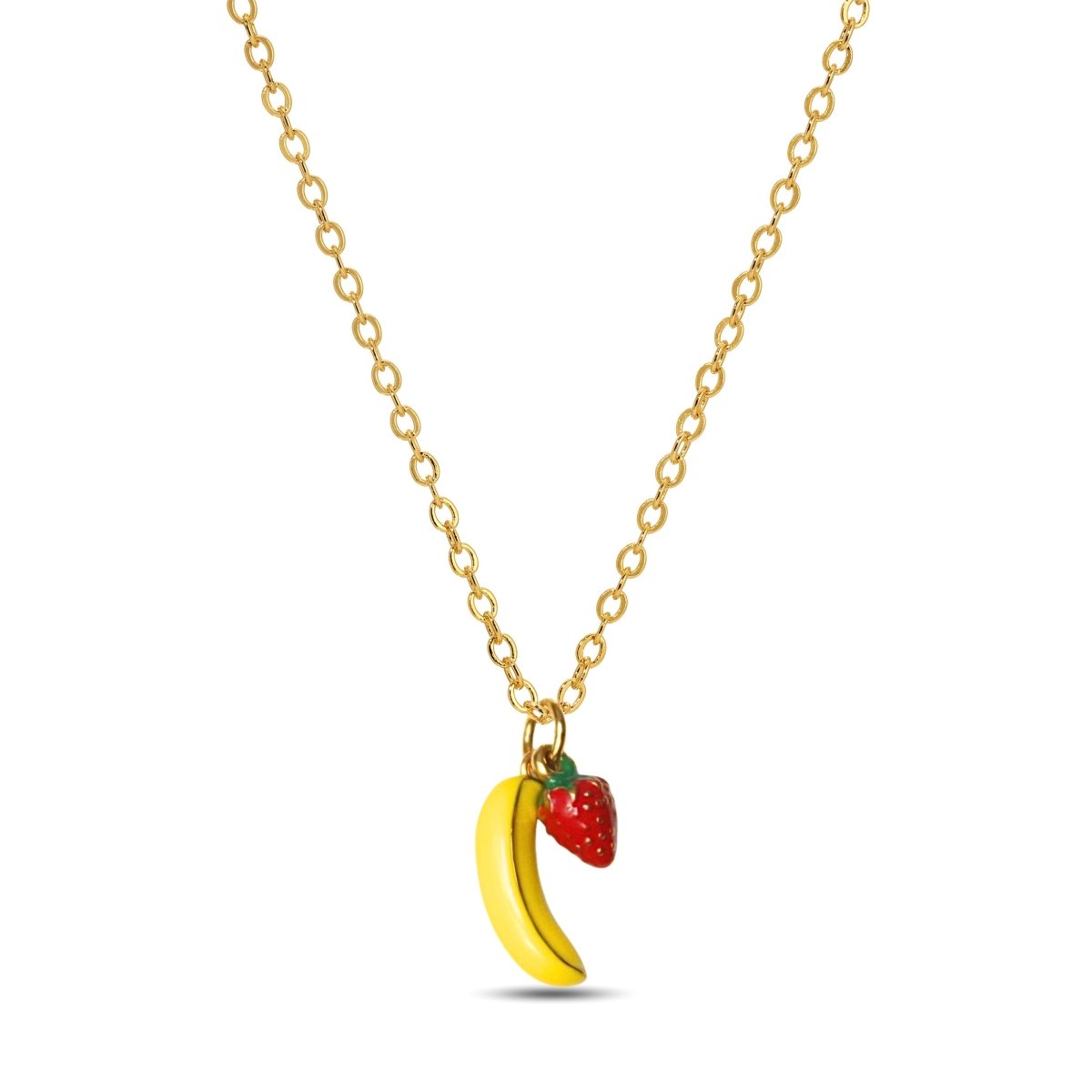 Strawberry Banana Pendant Charm Necklace - Sunday Girl by Amy DiLamarraNecklace
