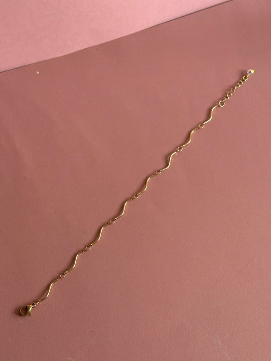 Wavy Chain Bracelet fade and tarnish free! - Sunday Girl by Amy DiLamarraBracelet