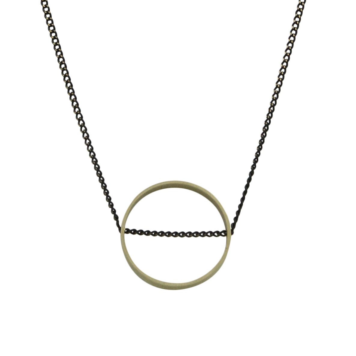 2 Tone Intersected Circle Necklace - Sunday Girl by Amy DiLamarraNecklace