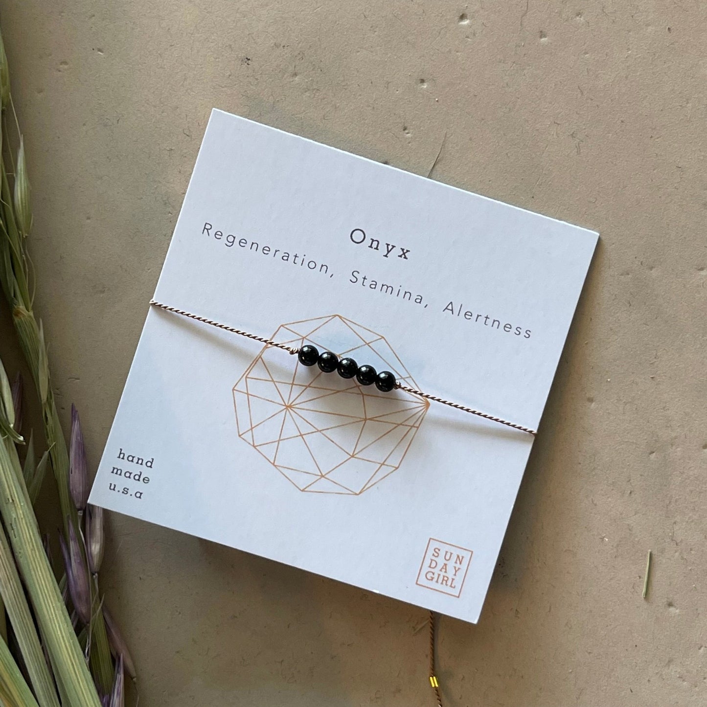 Crystal Intention Bracelet - Onyx - Sunday Girl by Amy DiLamarraBracelet