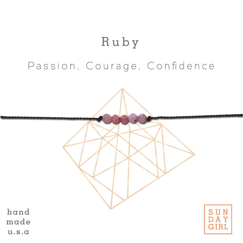 Crystal Intention Bracelet - Ruby - Sunday Girl by Amy DiLamarraBracelet