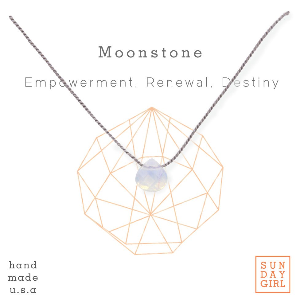 Crystal Intention Necklace - Moonstone - Sunday Girl by Amy DiLamarraNecklace