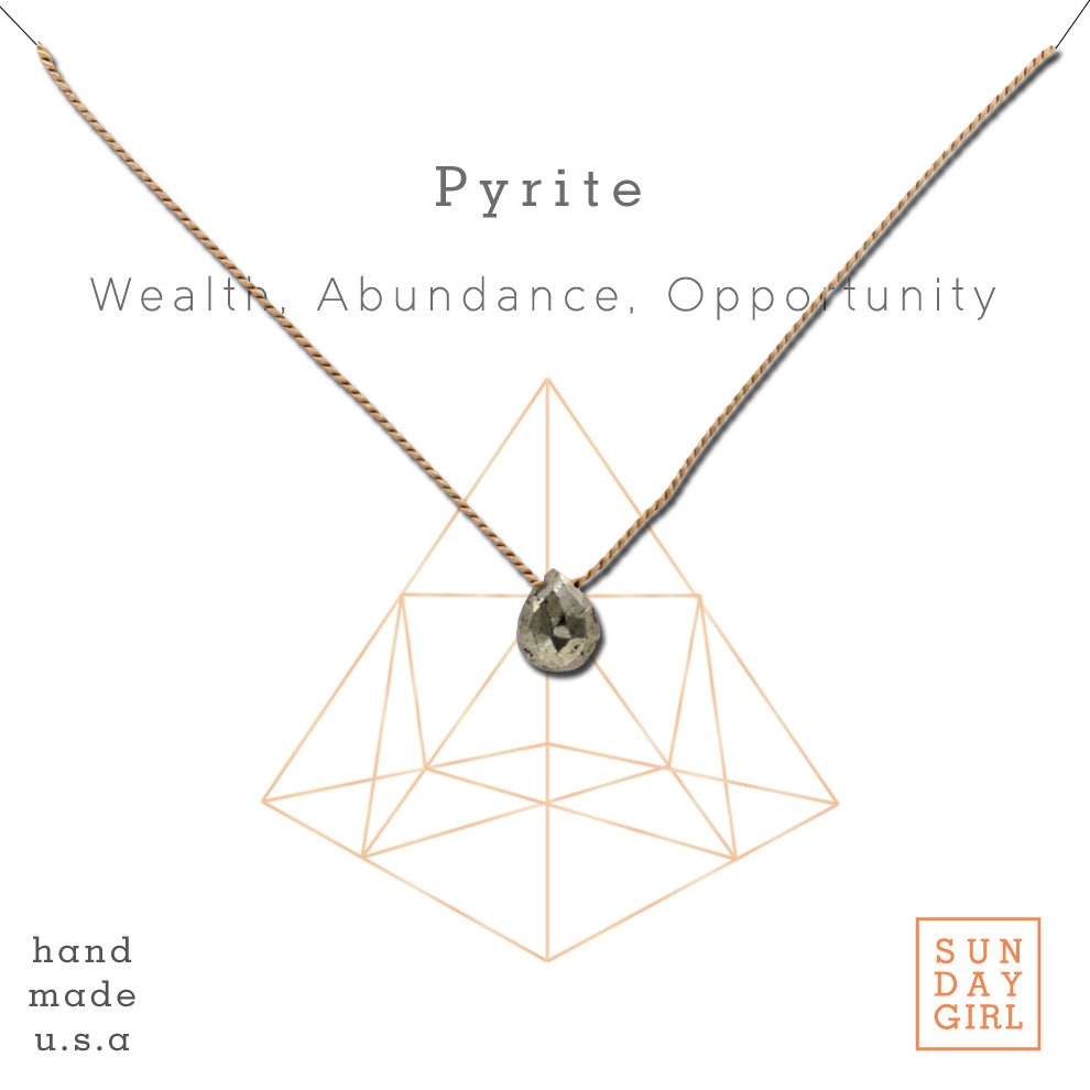 Crystal Intention Necklace - Pyrite - Sunday Girl by Amy DiLamarraNecklace