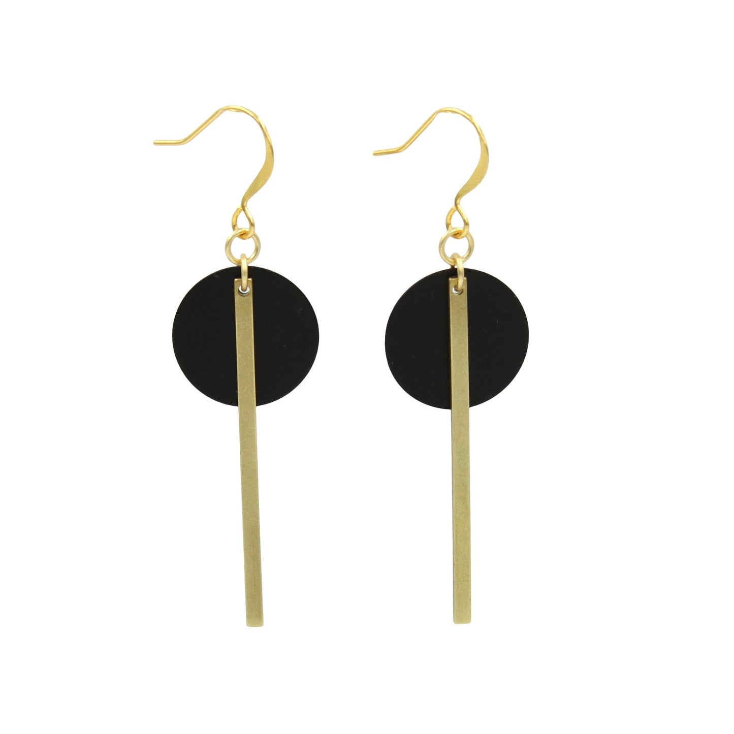 Ever Brass 2-Tone Geo Earrings - Sunday Girl by Amy DiLamarraEarrings