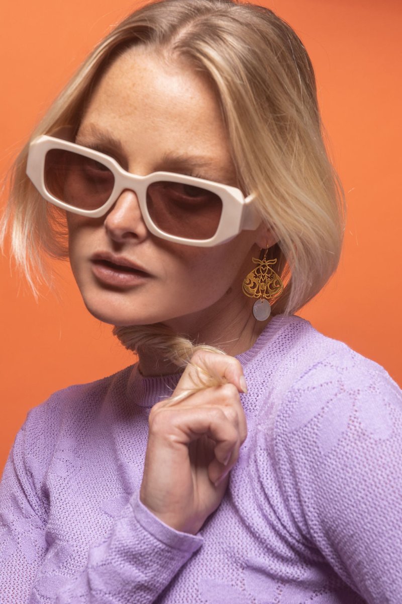 Moon Moth/ Butterfly Shell Earrings - Sunday Girl by Amy DiLamarra