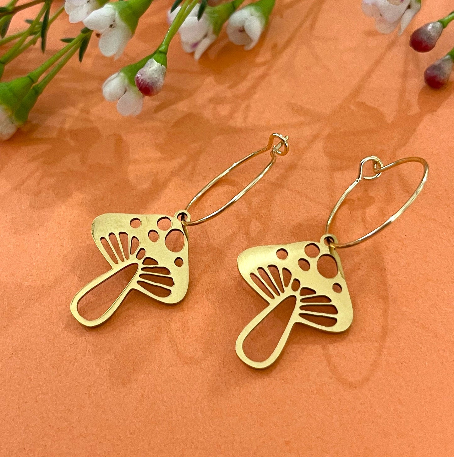 Mushroom Hoops - Sunday Girl by Amy DiLamarraEarrings