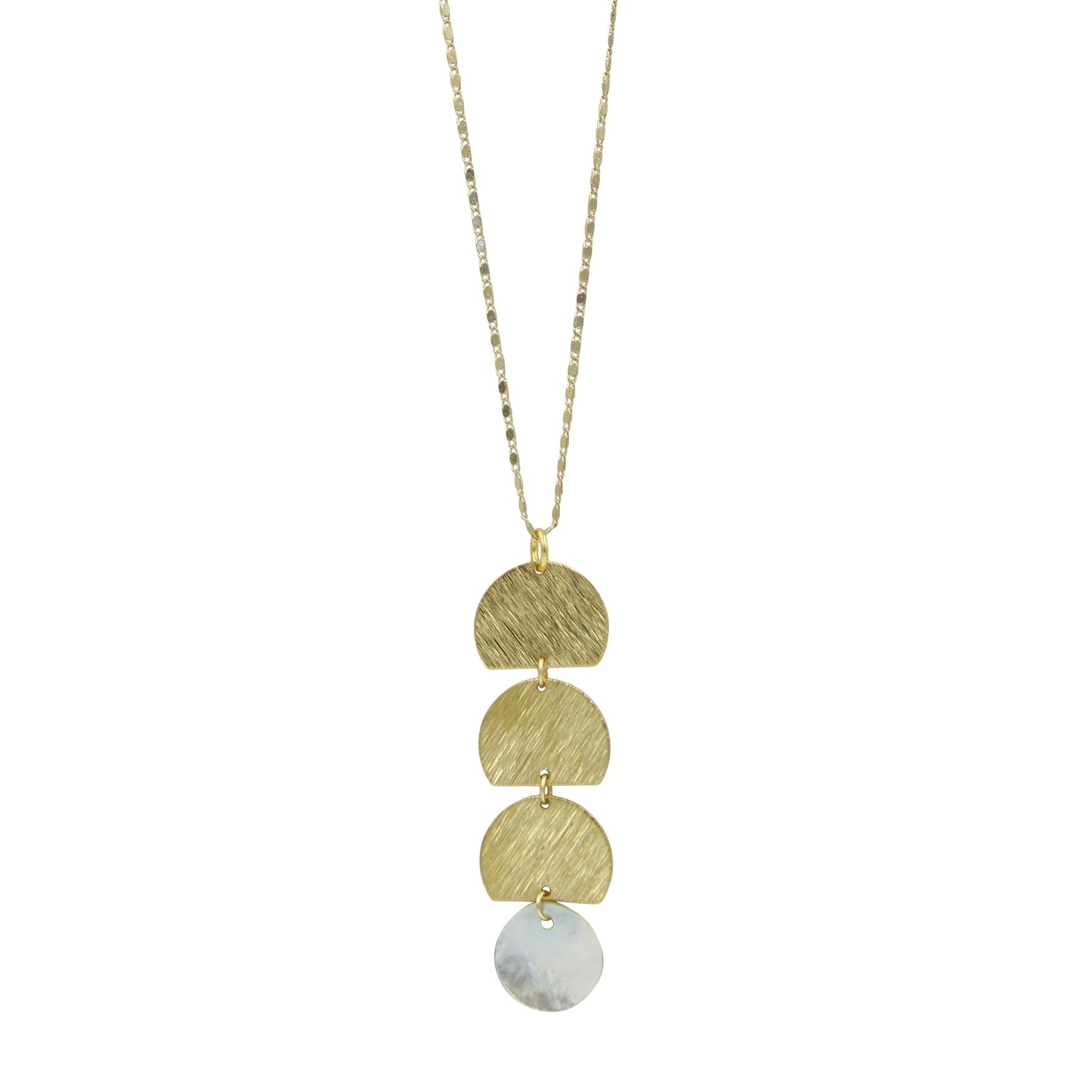 Phoebe Brass & Shell Statement Necklace