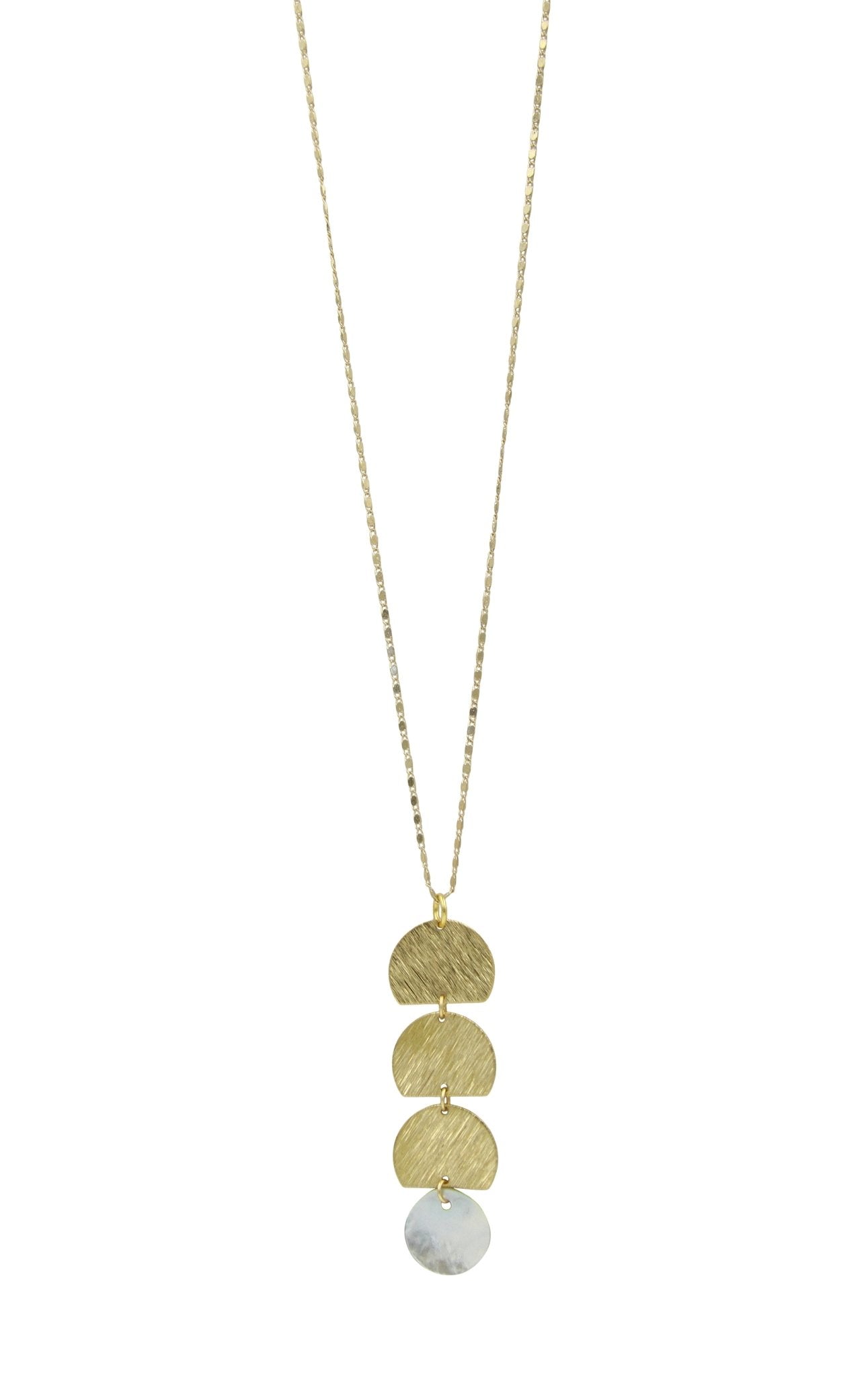 Phoebe Brass & Shell Statement Necklace