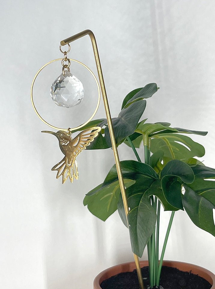 Plant Stick Hummingbird with Suncatcher Crystal - Sunday Girl by Amy DiLamarraSuncatcher