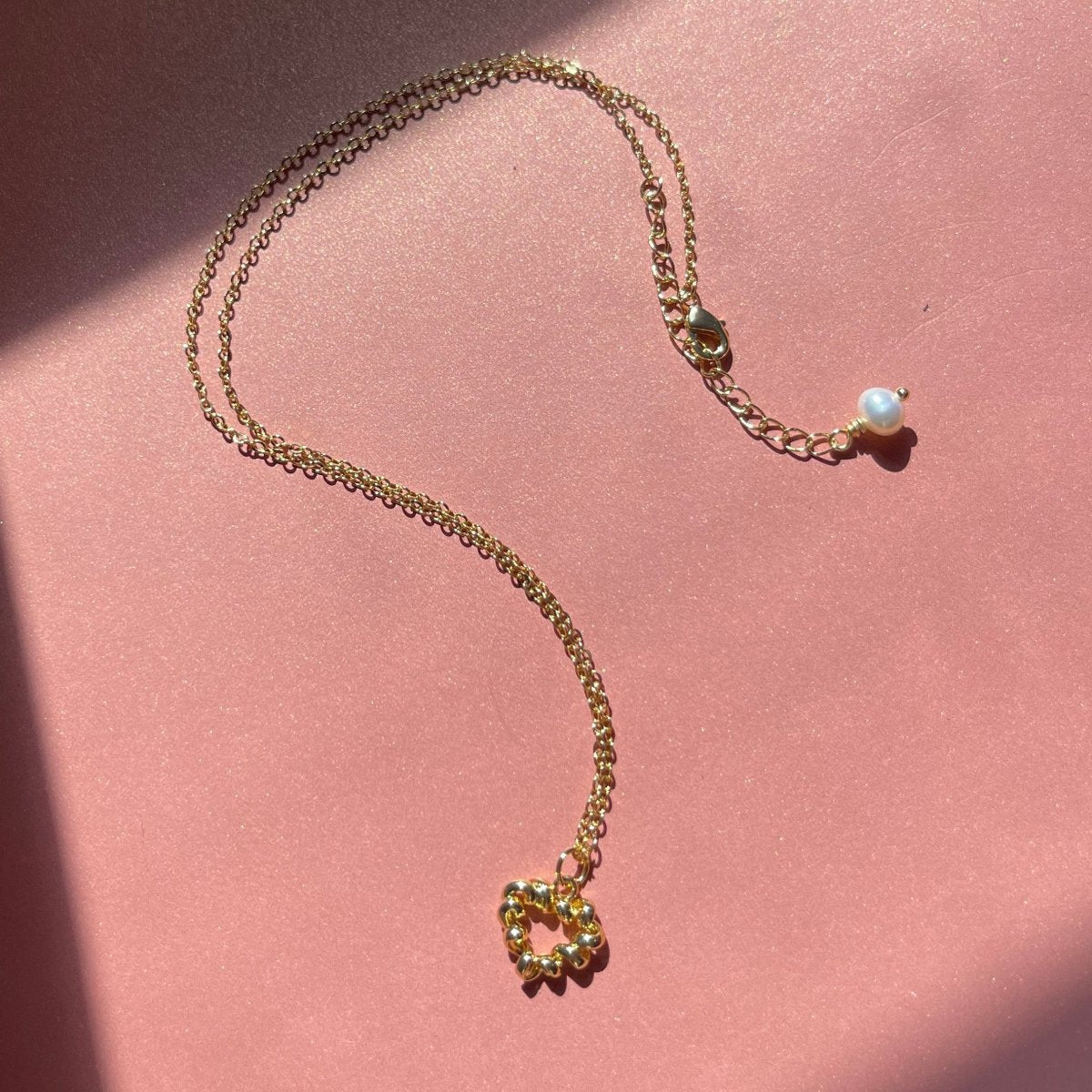 Twisted Metal Heart Pendant on chai - Sunday Girl by Amy DiLamarraNecklaces