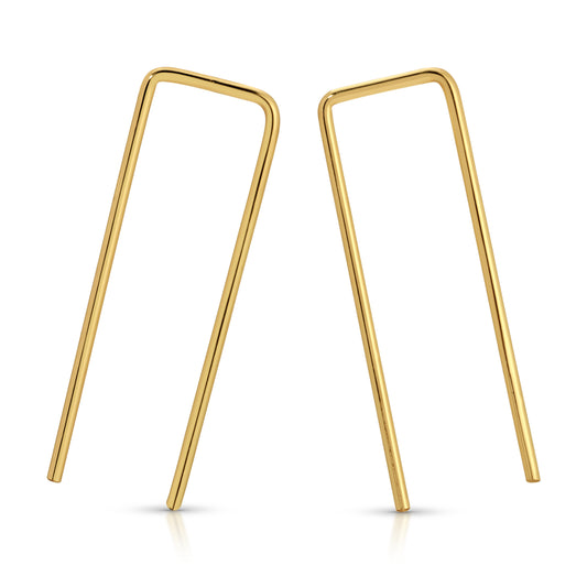 Rectangle Feed-Through Earrings
