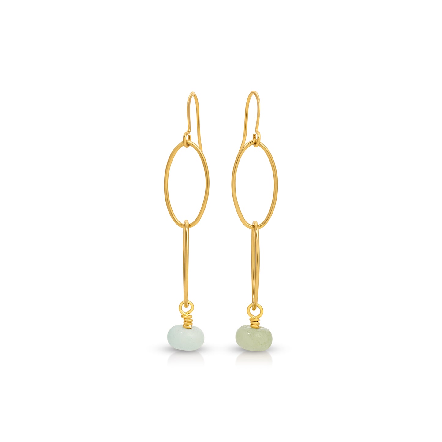 Amazonite Link Dangle Earrings