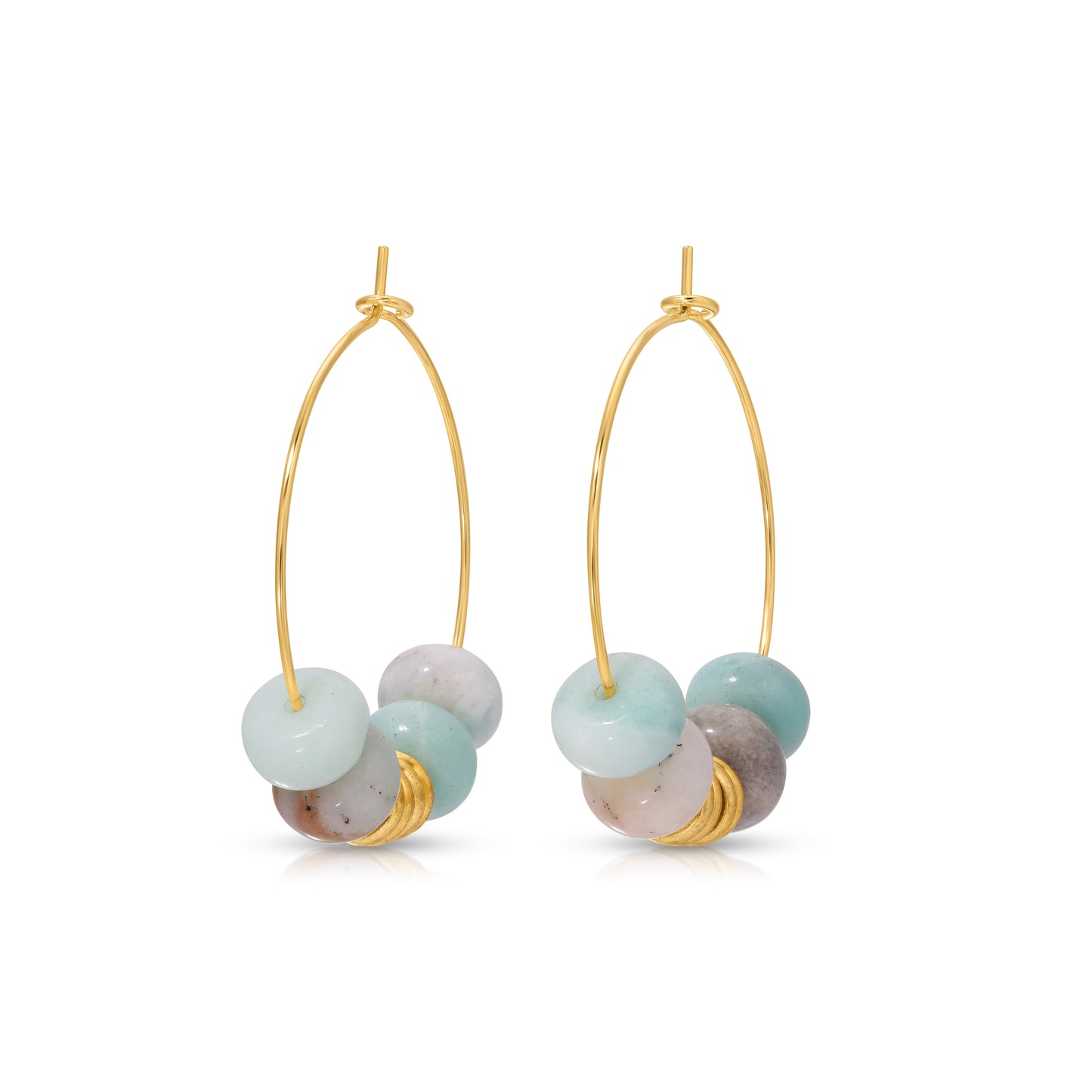 Amazonite Hoops