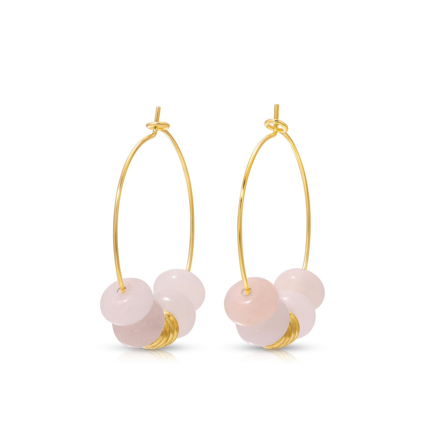 Pink Aventurine Hoops
