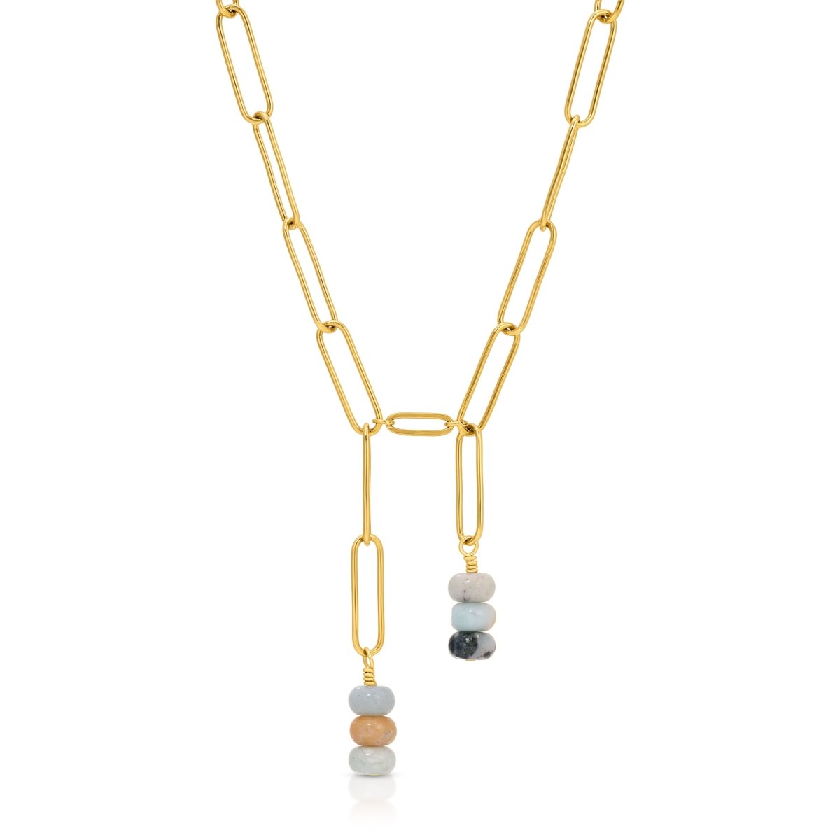 Amazonite Asymmetrical Necklace - Sunday Girl by Amy DiLamarraNecklaces