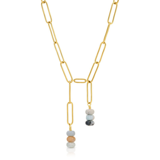 Amazonite Asymmetrical Necklace - Sunday Girl by Amy DiLamarraNecklaces