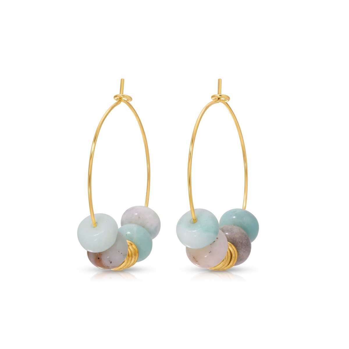 Amazonite Hoops - Sunday Girl by Amy DiLamarraEarrings