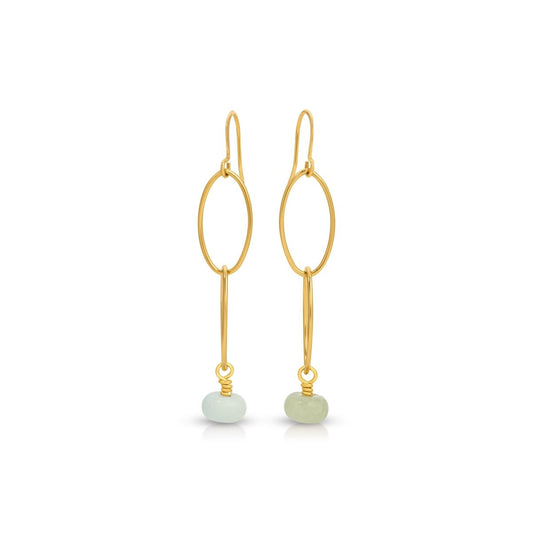 Amazonite Link Dangle Earrings - Sunday Girl by Amy DiLamarraDangle Earrings