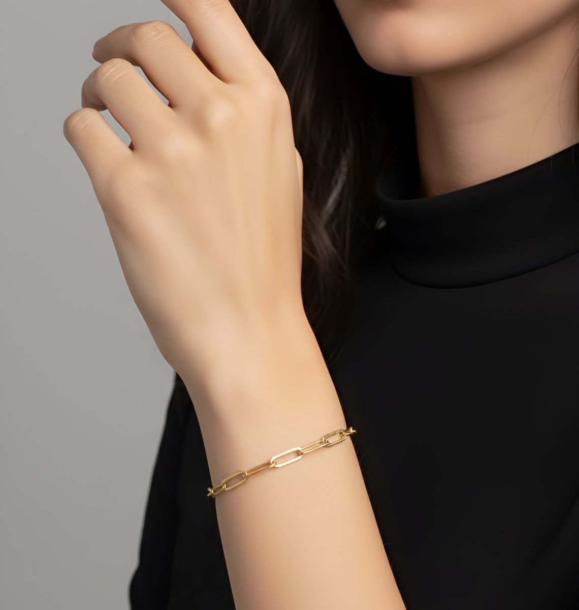 BR - 695 | Mira Textured Paperclip Bracelet - Sunday Girl by Amy DiLamarraBracelet