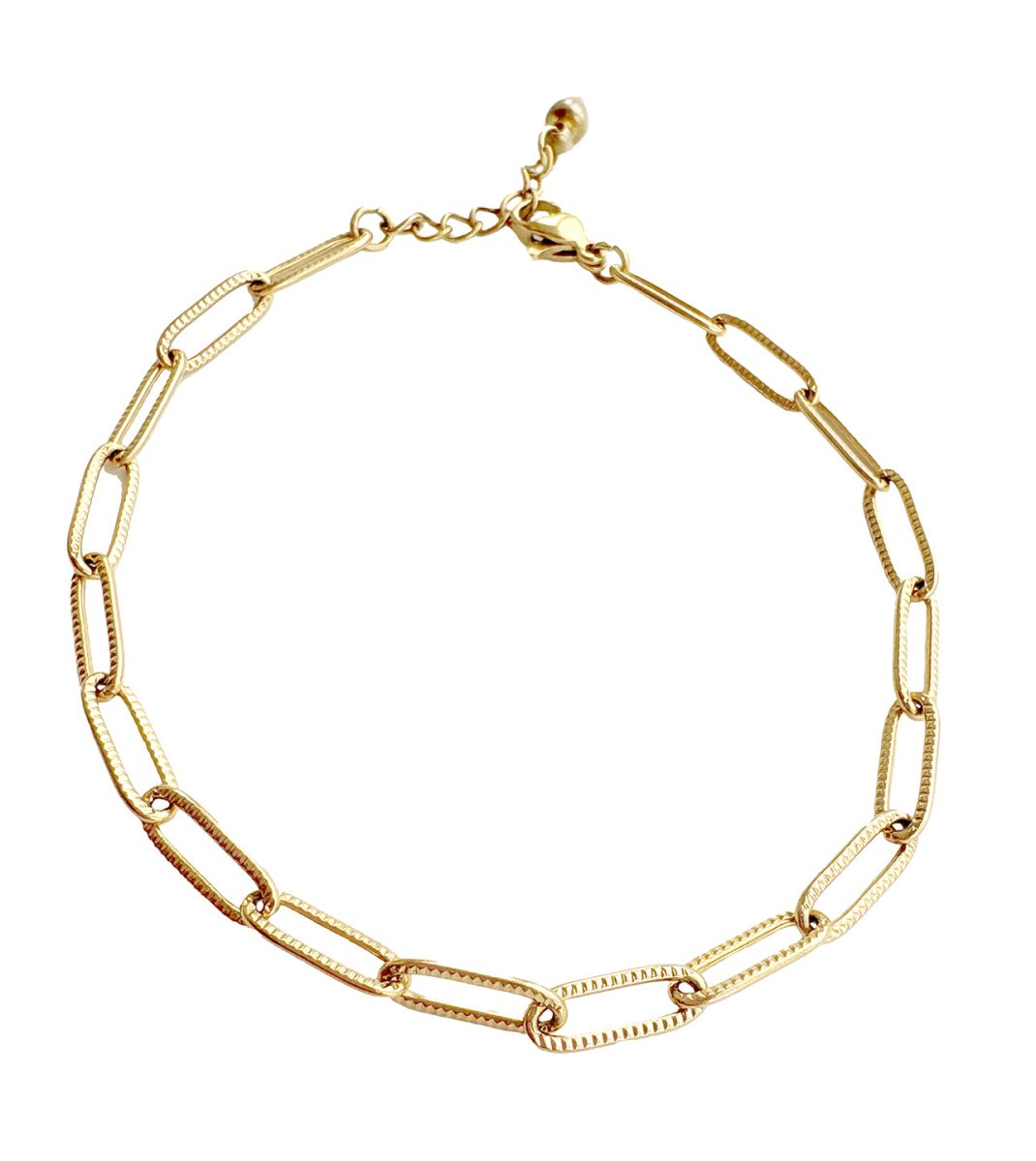 BR - 695 | Mira Textured Paperclip Bracelet - Sunday Girl by Amy DiLamarraBracelet