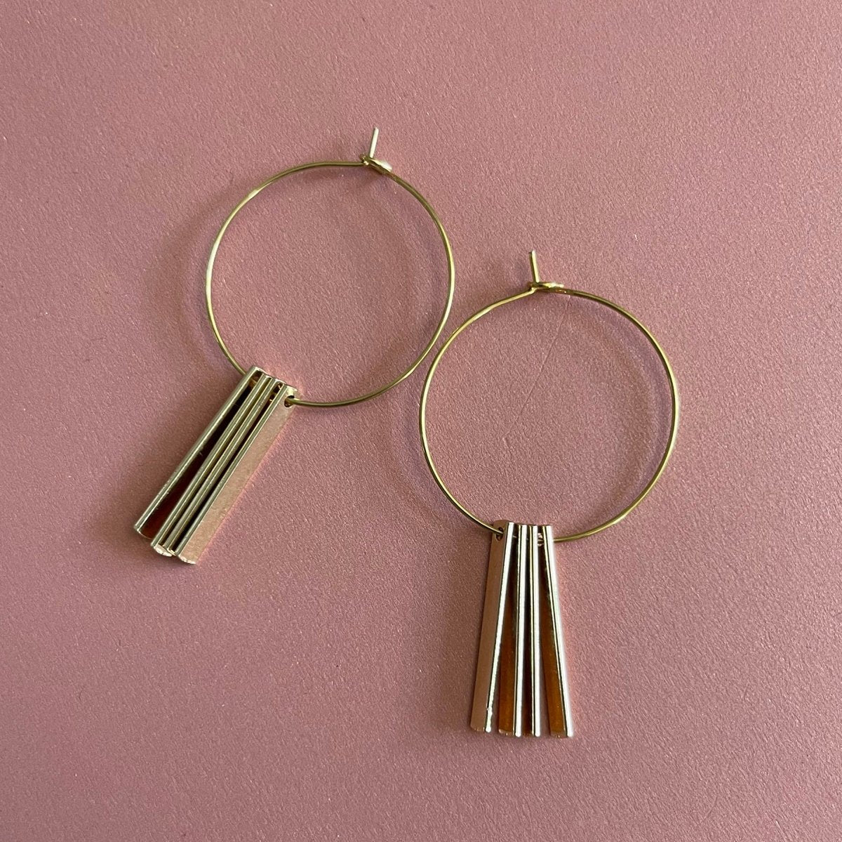 ER - 315 - GG | Drifter Hoops in Gold - Sunday Girl by Amy DiLamarraEarrings