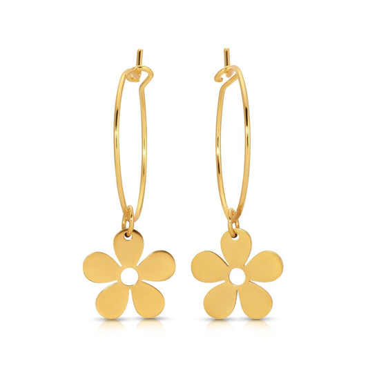 ER - 563 | Mini Daisy Hoops - Sunday Girl by Amy DiLamarraEarrings
