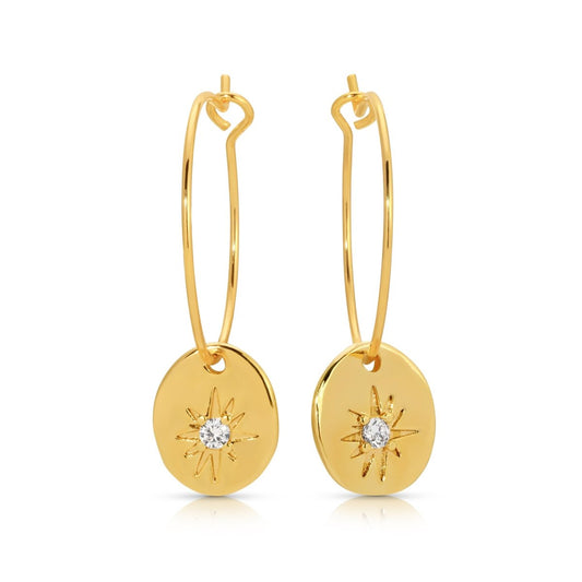 ER - 565 | Twinkle and Shine Hoop CZ Earrings - Sunday Girl by Amy DiLamarraEarrings