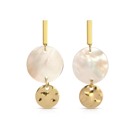 ER - 650 - W | Inez Minimal Shell Earrings - Sunday Girl by Amy DiLamarraEarrings