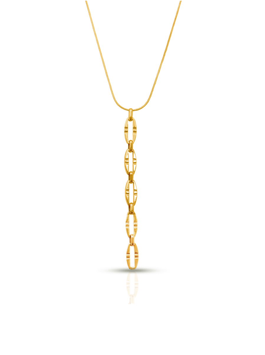 Flat Link Drop Y-Necklace - Sunday Girl by Amy DiLamarraNecklaces