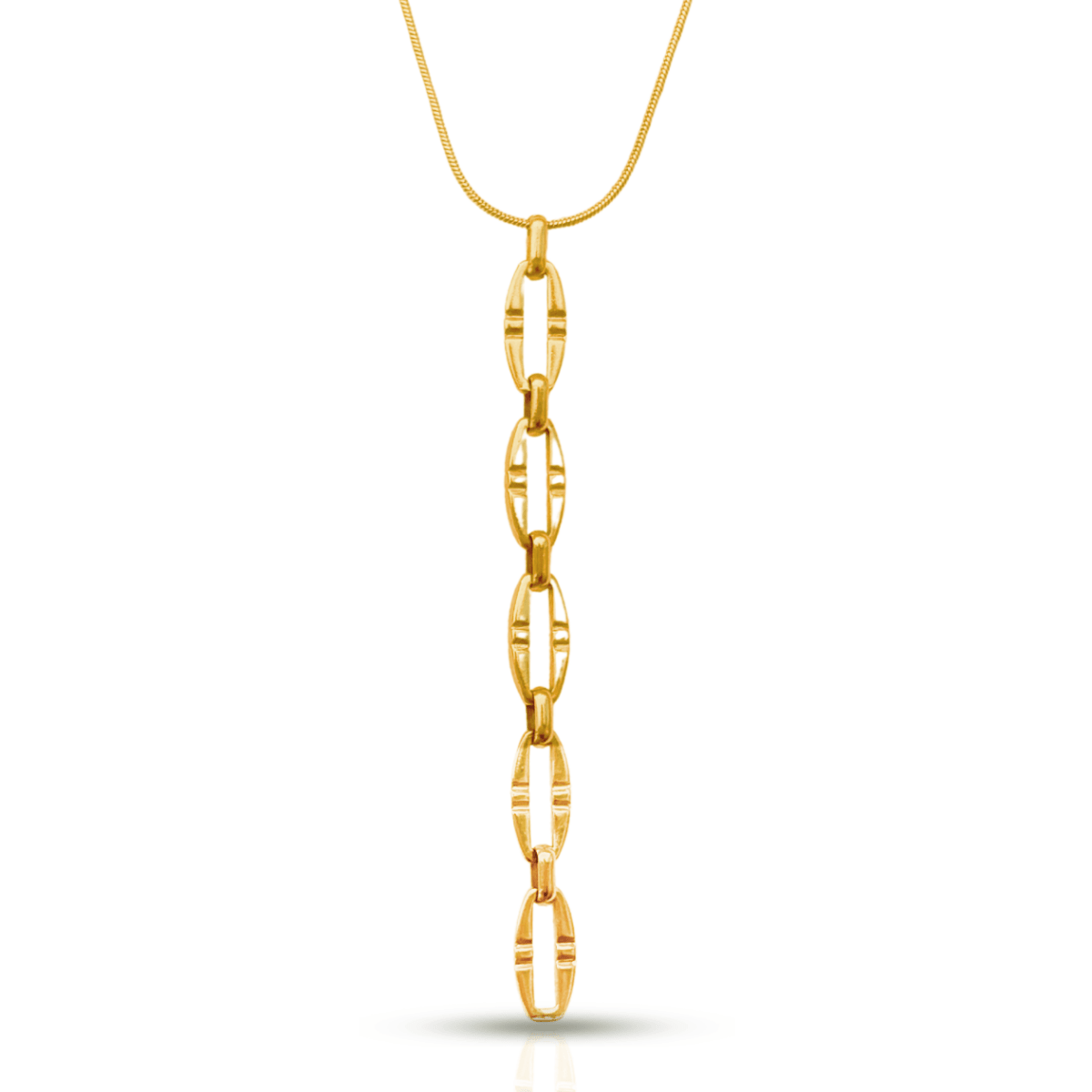 Flat Link Drop Y-Necklace - Sunday Girl by Amy DiLamarraNecklaces