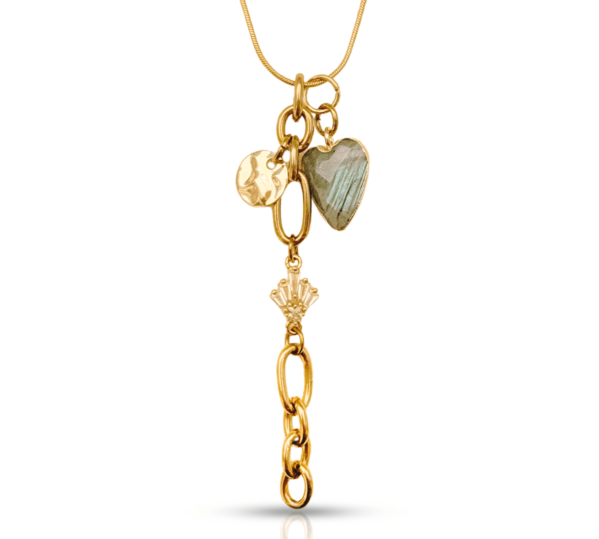 Heart Chain Mix Y-Necklace - Sunday Girl by Amy DiLamarraNecklaces